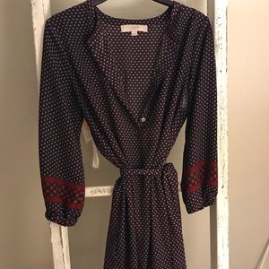 Loft tie waist dress